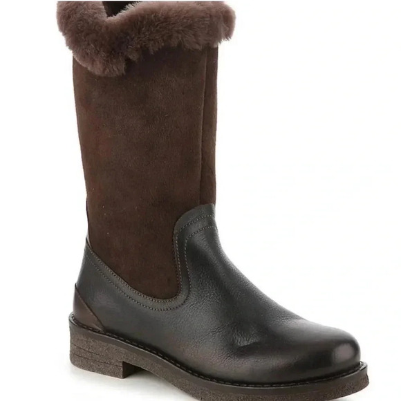 PAJAR Women's Winter Boots Dark Brown Suede Leather Shearling NWT Size 38 - Picture 16 of 16